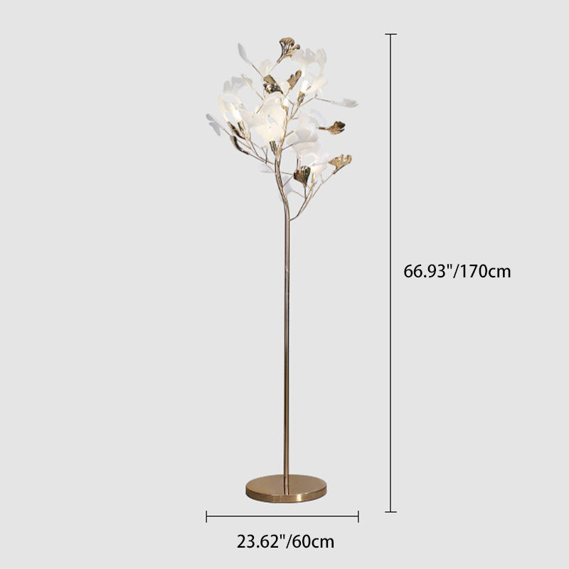 Contemporary Ginkgo Leaf 5-Light Floor Lamp - Metal & Porcelain Design for Bedroom

Illuminate your space with this stunning contemporary 5-light floor lamp featuring a unique ginkgo leaf design. Crafted from durable metal and porcelain, this artistic lam