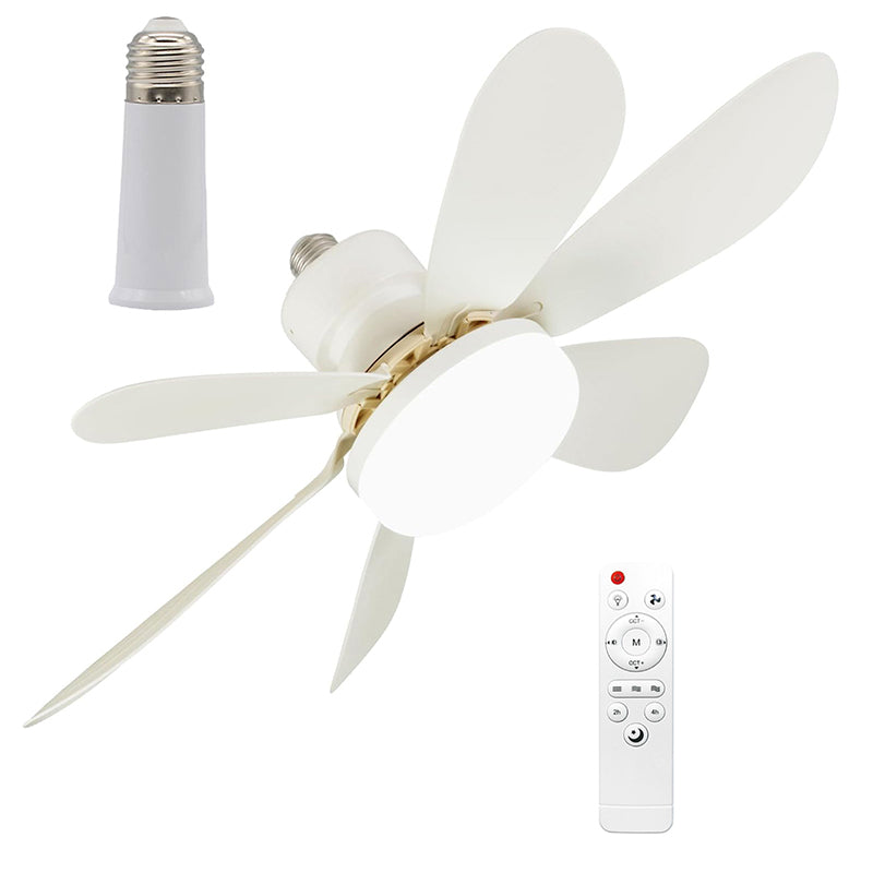 Modern Minimalist Semi-Round Ceiling Fan Light for Bedroom & Living Room - PP PC ABS Design