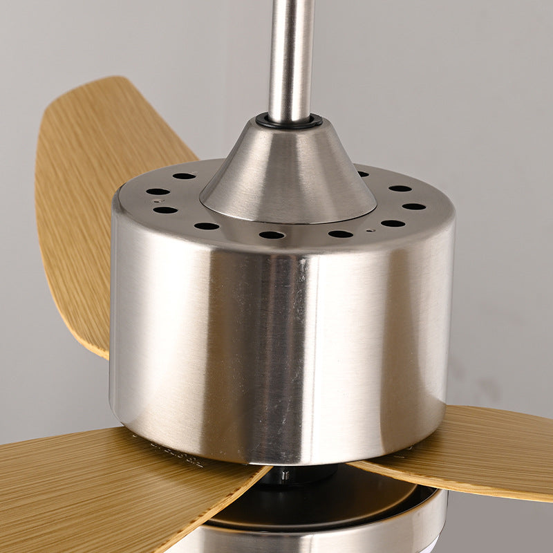 Contemporary Scandinavian LED Semi-Flush Mount Ceiling Fan Light for Bedroom