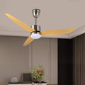 Contemporary Scandinavian LED Semi-Flush Mount Ceiling Fan Light for Bedroom