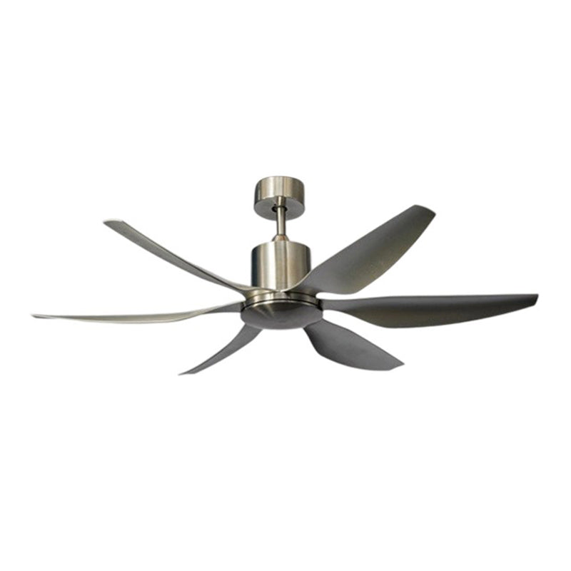 Contemporary Industrial ABS Acrylic Copper LED Semi-Flush Mount Ceiling Fan Light for Living Room