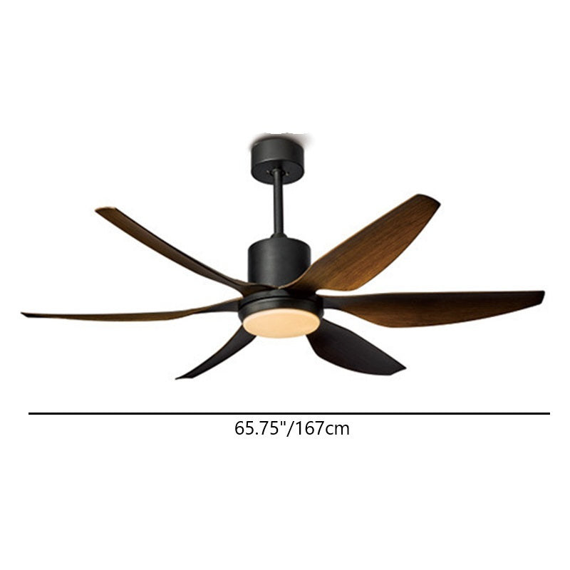 Contemporary Industrial LED Semi-Flush Mount Ceiling Fan Light - ABS Acrylic & Copper Design for Living Room