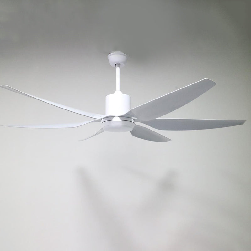 Contemporary Industrial LED Semi-Flush Mount Ceiling Fan Light - ABS Acrylic & Copper Design for Living Room
