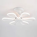 Modern Minimalist LED Ceiling Fan Light - ABS Iron Fan-Shaped Round Design for Bedroom