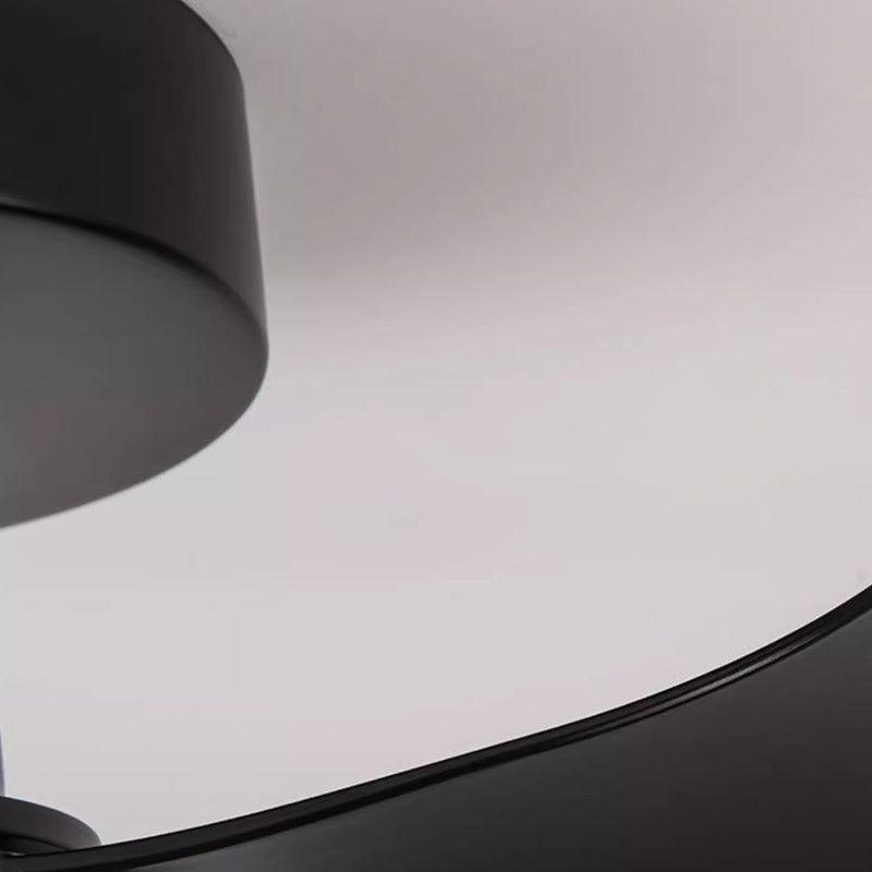 Modern Minimalist LED Ceiling Fan Light - ABS Iron Fan-Shaped Round Design for Bedroom