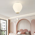 Modern Art Deco Iron PE Kids Hot Air Balloon Cartoon Round LED Flush Mount Ceiling Light Bedroom Nursery Ceiling Fixture Decor Children’s Room Illumination Stylish Lighting Design Fun Aesthetic Playful Hot Air Balloon Theme Safe Energy-Efficient Child-Fri