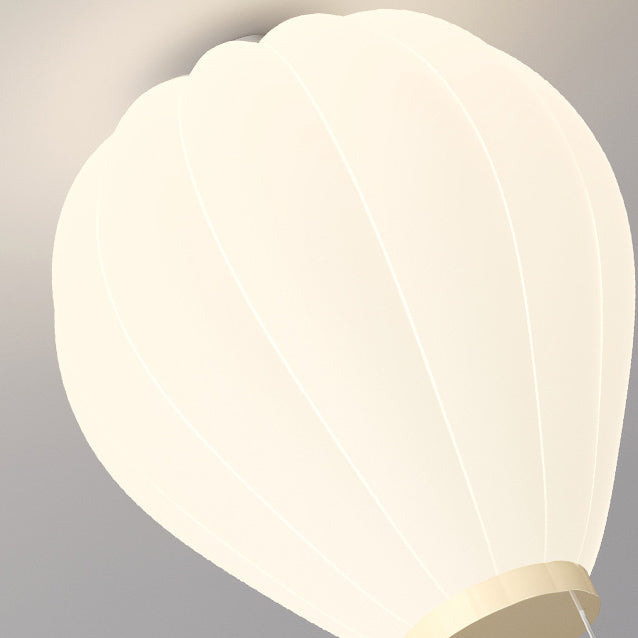 Modern Art Deco Iron PE Kids Hot Air Balloon Cartoon Round LED Flush Mount Ceiling Light Bedroom Nursery Ceiling Fixture Decor Children’s Room Illumination Stylish Lighting Design Fun Aesthetic Playful Hot Air Balloon Theme Safe Energy-Efficient Child-Fri