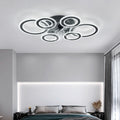 Contemporary Nordic Iron Acrylic Circle LED Ceiling Fan Light - Ideal for Living Room & Bedroom
