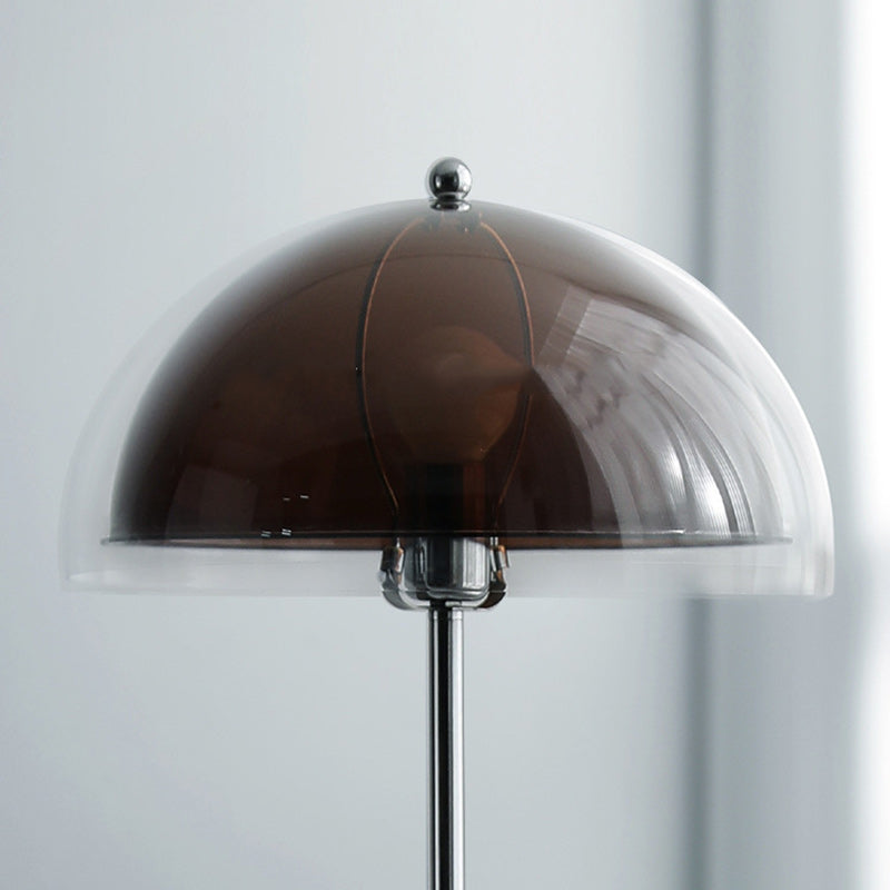 Nordic Iron & Acrylic Dome Floor Lamp - Contemporary 1-Light Design for Living Room & Bedroom