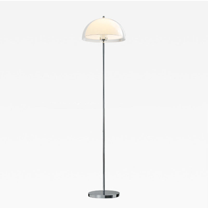Nordic Iron & Acrylic Dome Floor Lamp - Contemporary 1-Light Design for Living Room & Bedroom