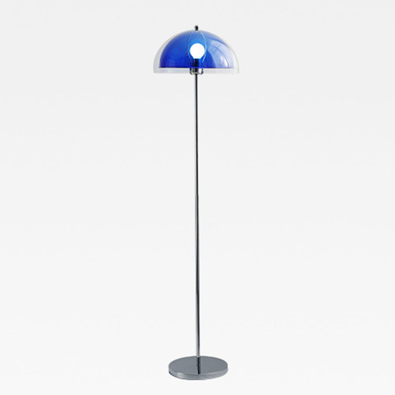 Nordic Iron & Acrylic Dome Floor Lamp - Contemporary 1-Light Design for Living Room & Bedroom