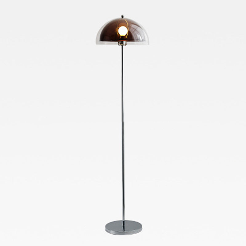 Nordic Iron & Acrylic Dome Floor Lamp - Contemporary 1-Light Design for Living Room & Bedroom