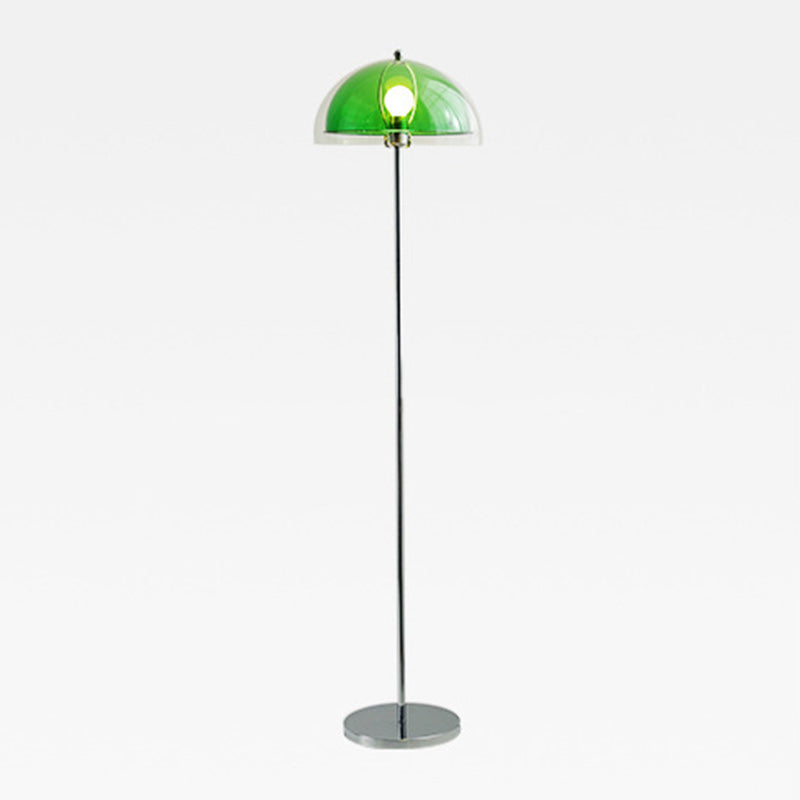 Nordic Iron & Acrylic Dome Floor Lamp - Contemporary 1-Light Design for Living Room & Bedroom