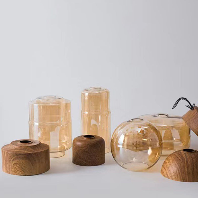 Contemporary Industrial Iron & Glass Cylinder Pendant Light for Dining Room