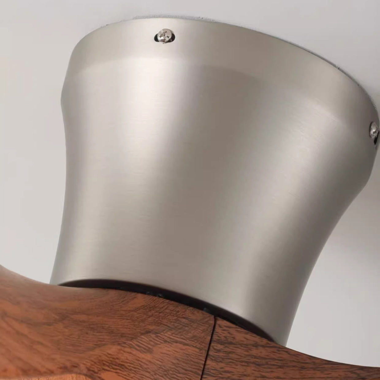 Modern Mid-Century Round LED Ceiling Fan Light - Iron & Acrylic for Living Room & Bedroom