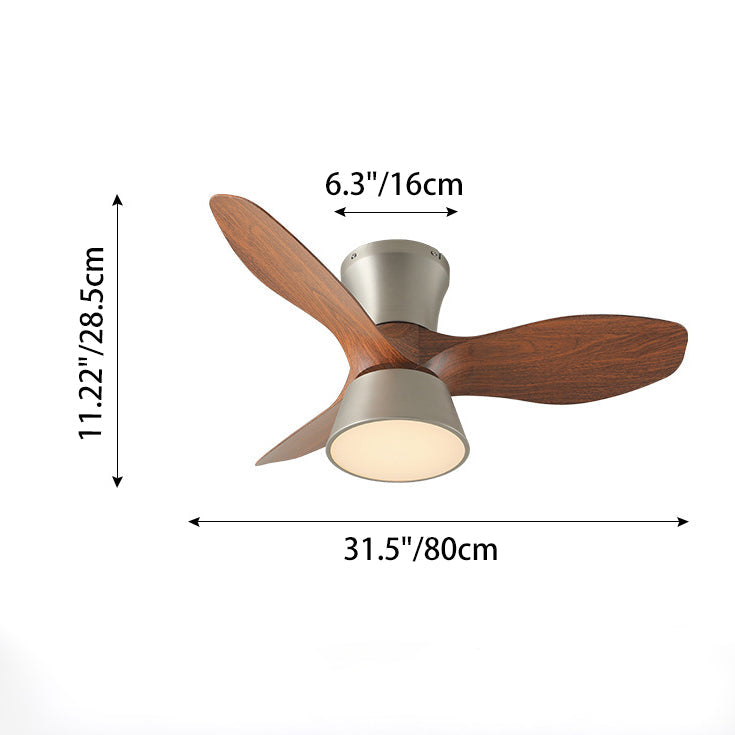 Modern Mid-Century Round LED Ceiling Fan Light - Iron & Acrylic for Living Room & Bedroom