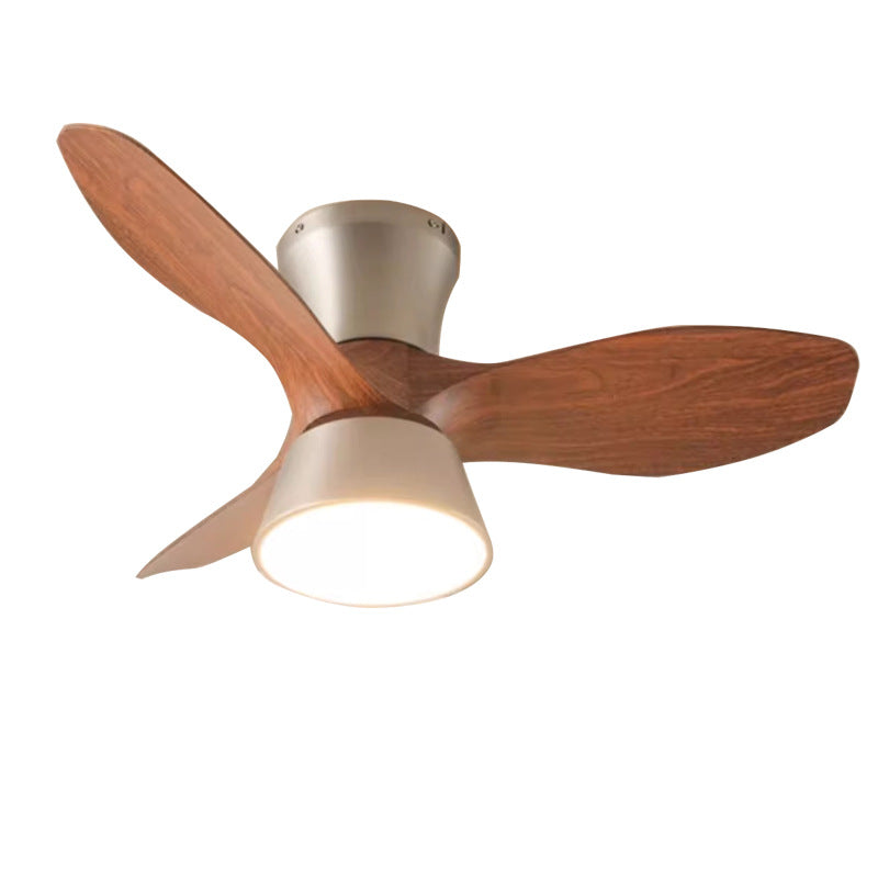 Modern Mid-Century Round LED Ceiling Fan Light - Iron & Acrylic for Living Room & Bedroom
