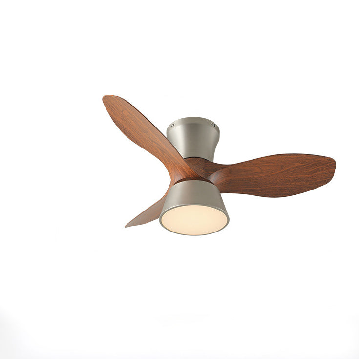 Modern Mid-Century Round LED Ceiling Fan Light - Iron & Acrylic for Living Room & Bedroom