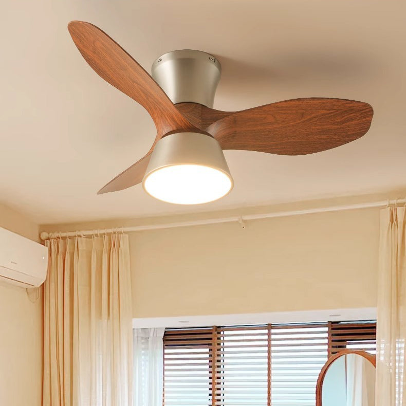 Modern Mid-Century Round LED Ceiling Fan Light - Iron & Acrylic for Living Room & Bedroom