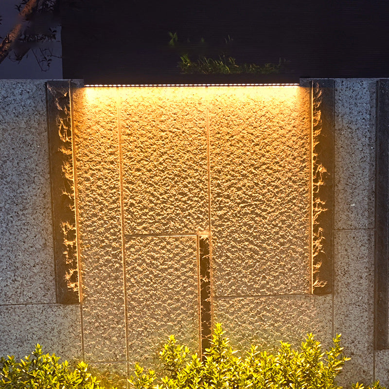 Modern Minimalist Solar Waterproof LED Wall Sconce for Outdoor Patio