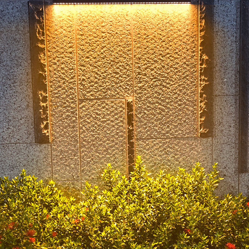 Modern Minimalist Solar Waterproof LED Wall Sconce for Outdoor Patio
