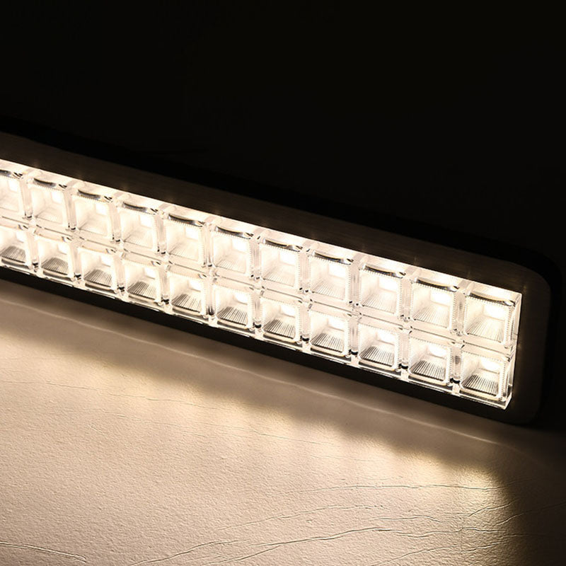Rectangular LED Aluminum Eye-Caring Pendant Light for Kids Study - Shadow-Free Piano-Grid Lighting, Best Study Lamp for Home Office, Energy Efficient Desk Light, Adjustable Brightness, Modern Design, Safe for Children, Classroom Lighting Solution