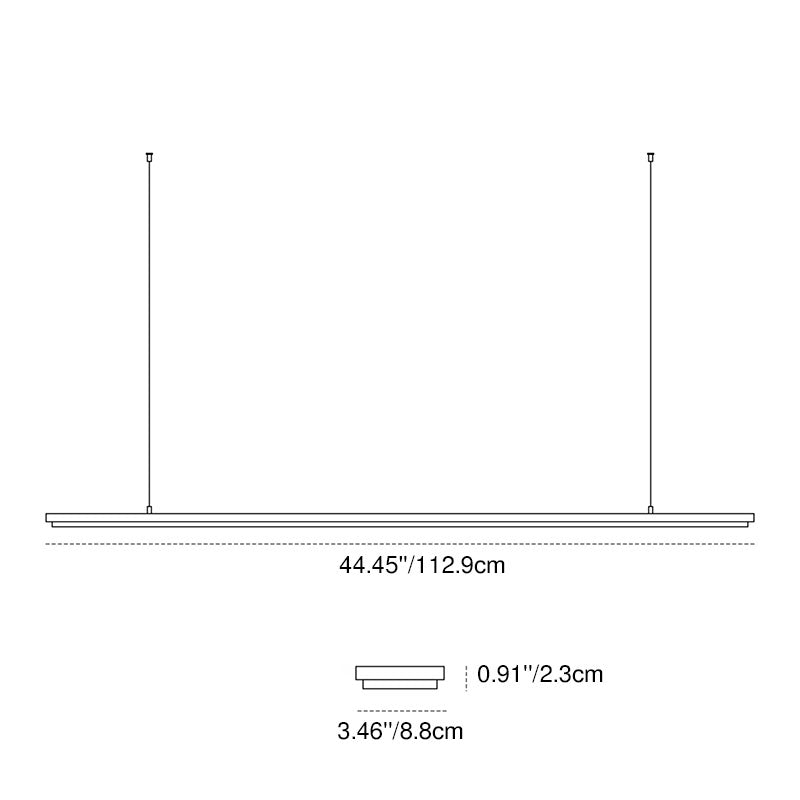 Rectangular LED Aluminum Eye-Caring Pendant Light for Kids Study - Shadow-Free Piano-Grid Lighting, Best Study Lamp for Home Office, Energy Efficient Desk Light, Adjustable Brightness, Modern Design, Safe for Children, Classroom Lighting Solution