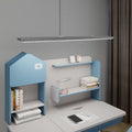 Rectangular LED Aluminum Eye-Caring Pendant Light for Kids Study - Shadow-Free Piano-Grid Lighting, Best Study Lamp for Home Office, Energy Efficient Desk Light, Adjustable Brightness, Modern Design, Safe for Children, Classroom Lighting Solution