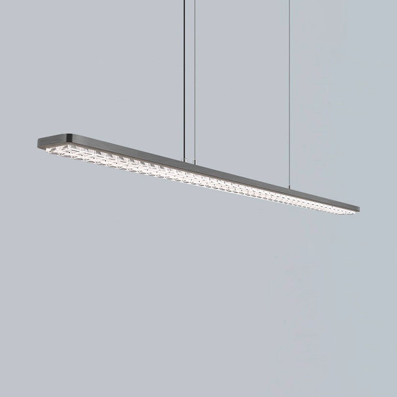 Rectangular LED Aluminum Eye-Caring Pendant Light for Kids Study - Shadow-Free Piano-Grid Lighting, Best Study Lamp for Home Office, Energy Efficient Desk Light, Adjustable Brightness, Modern Design, Safe for Children, Classroom Lighting Solution