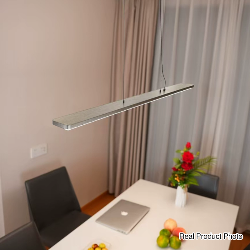 Rectangular LED Aluminum Eye-Caring Pendant Light for Kids Study - Shadow-Free Piano-Grid Lighting, Best Study Lamp for Home Office, Energy Efficient Desk Light, Adjustable Brightness, Modern Design, Safe for Children, Classroom Lighting Solution