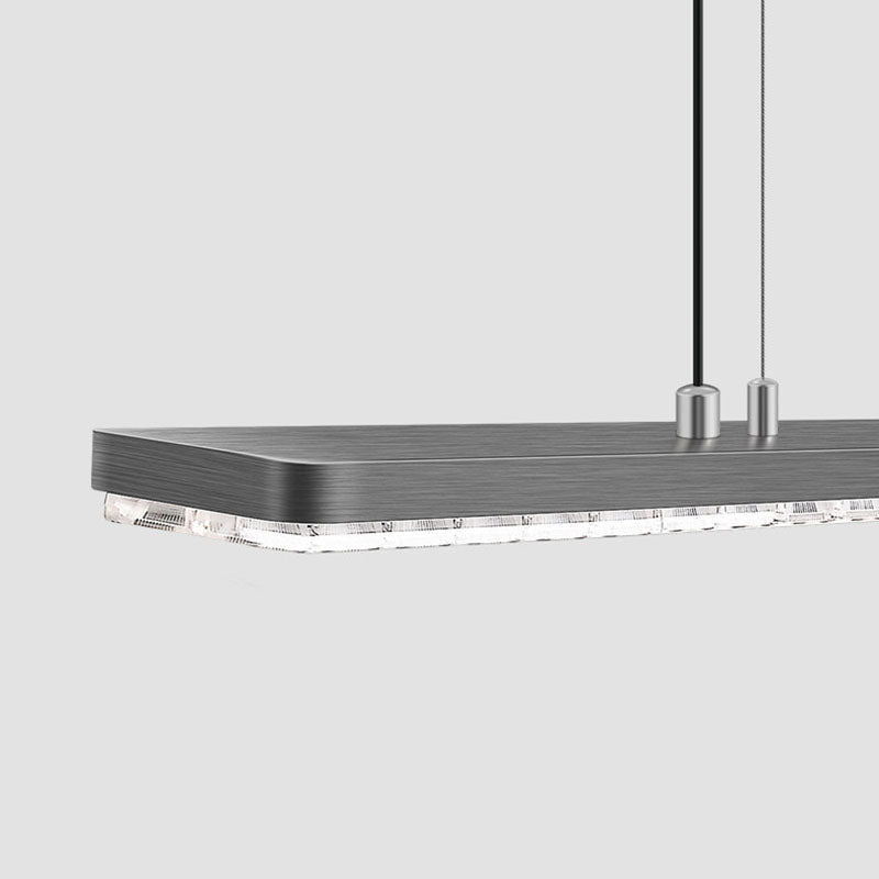 Rectangular LED Aluminum Eye-Caring Pendant Light for Kids Study - Shadow-Free Piano-Grid Lighting, Best Study Lamp for Home Office, Energy Efficient Desk Light, Adjustable Brightness, Modern Design, Safe for Children, Classroom Lighting Solution