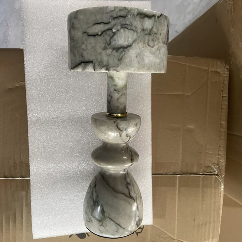 Modern Minimalist Aluminum Marble USB LED Table Lamp - Stylish Desk Lighting, Contemporary Home Decor, USB-Powered Bedside Lamp, Energy-Efficient LED Light, Elegant Nightstand Fixture, Modern Office Lighting, Decorative Accent Lamp, Adjustable Brightness,
