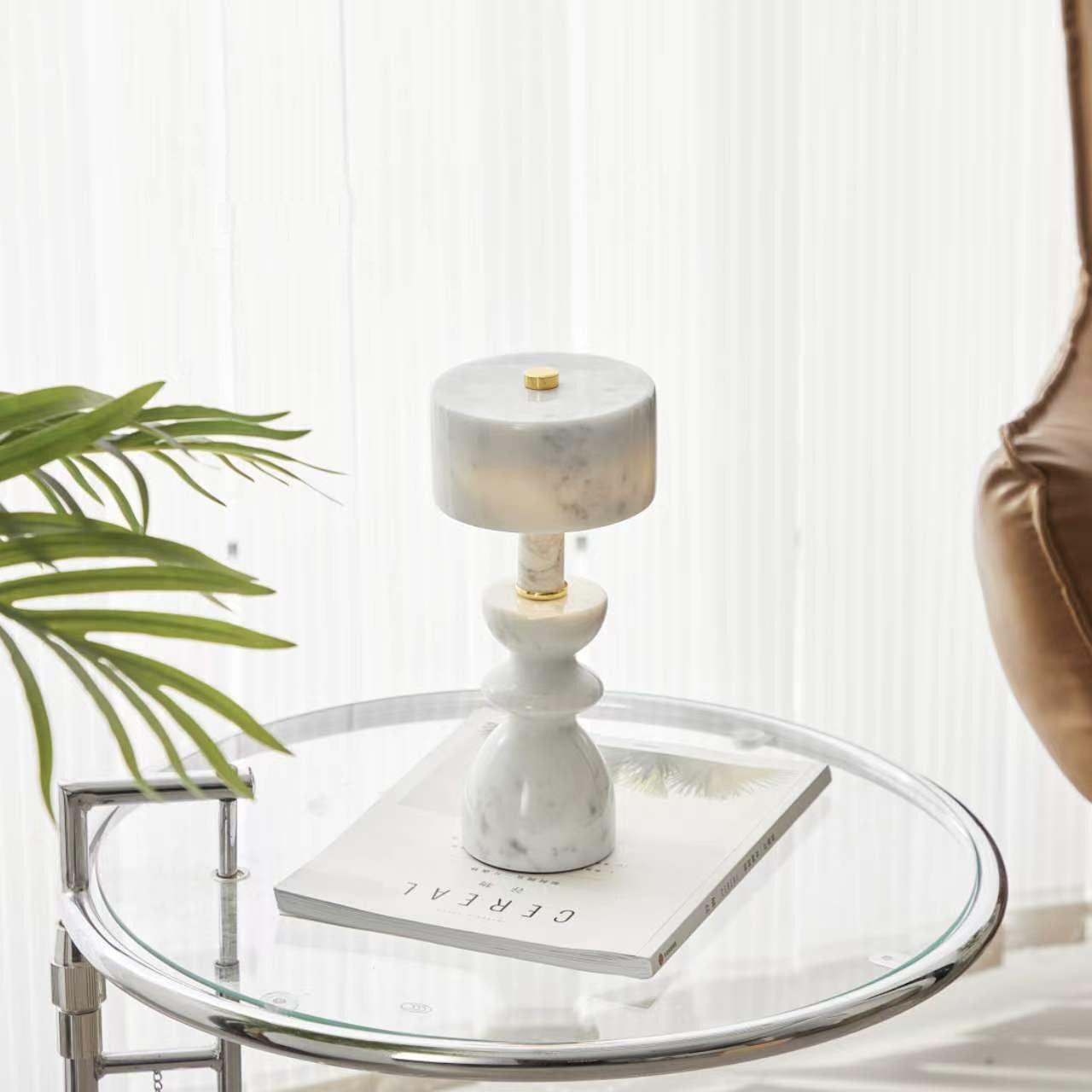 Modern Minimalist Aluminum Marble USB LED Table Lamp - Stylish Lighting, Home Decor, Contemporary Design, USB Powered, Desk Lamp, Energy Efficient, Decorative Light, Bedside Lamp, Adjustable Brightness