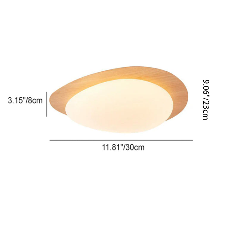 Contemporary Scandinavian Pebble Shape LED Flush Mount Light for Bedroom