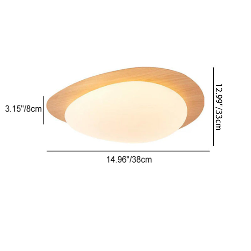 Contemporary Scandinavian Pebble Shape LED Flush Mount Light for Bedroom