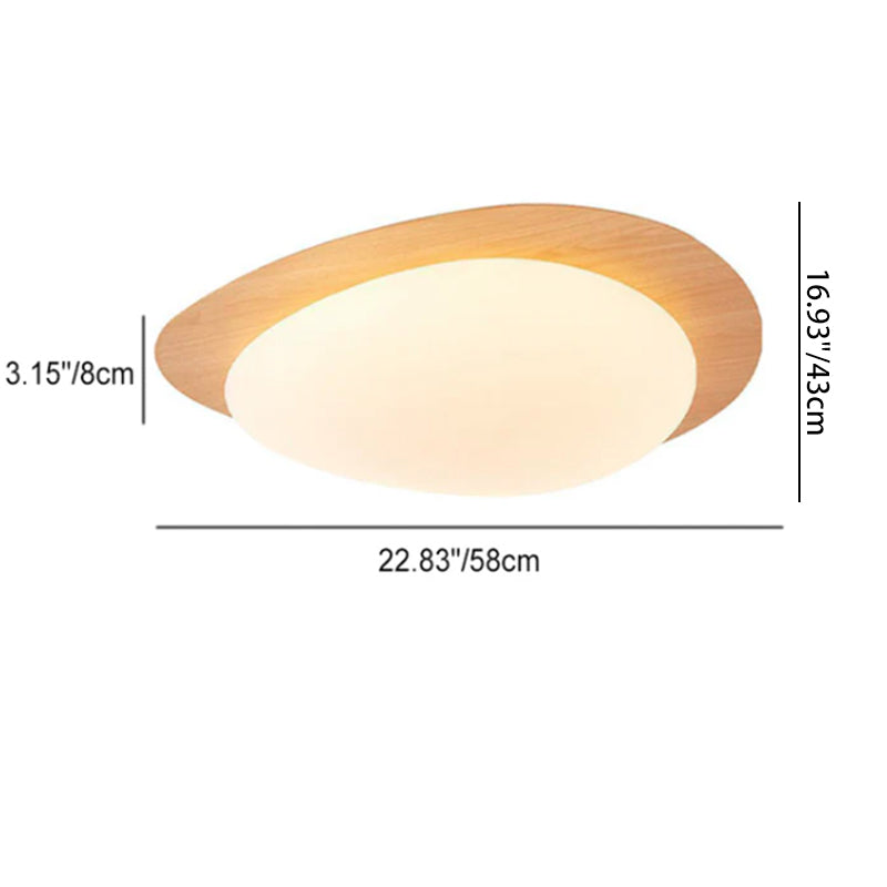 Contemporary Scandinavian Pebble Shape LED Flush Mount Ceiling Light for Bedroom