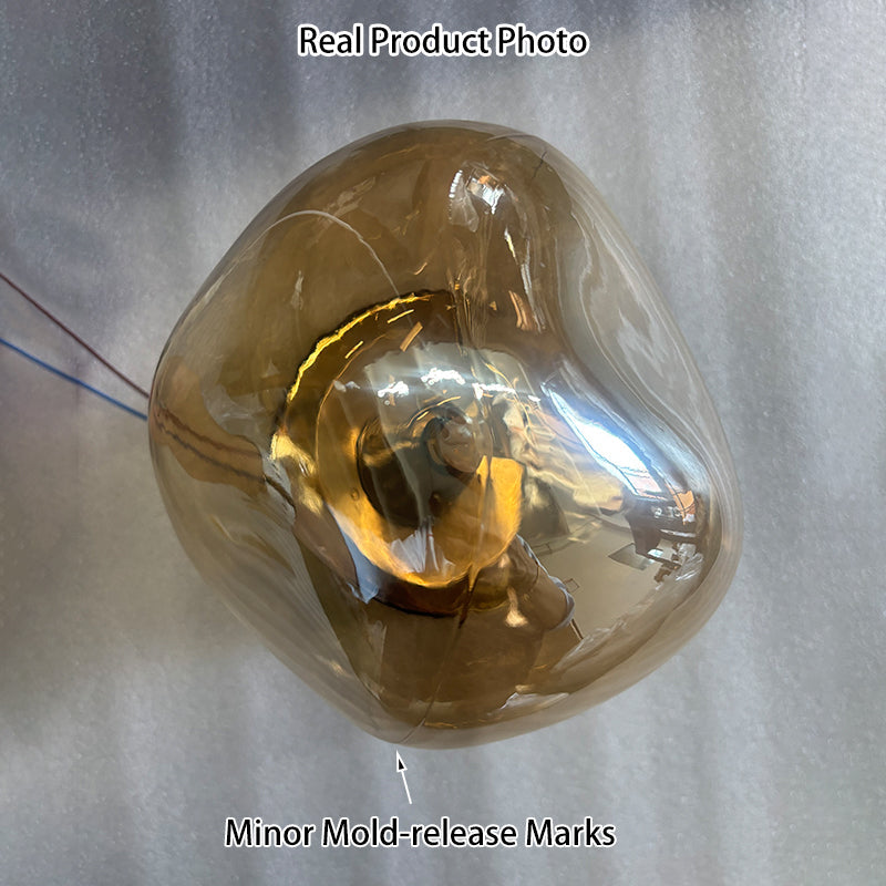 Modern Minimalist Electroplated Glass Wall Sconce Lamp - Irregular Sphere Design for Living Room Lighting