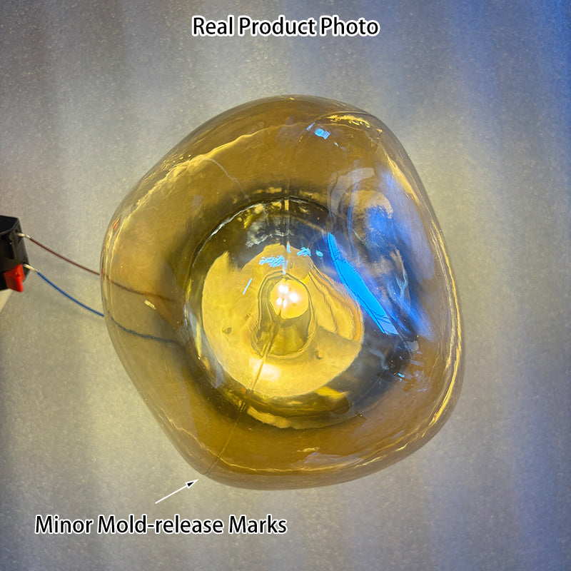 Modern Minimalist Irregular Spherical Electroplated Glass Wall Sconce Lamp for Living Room