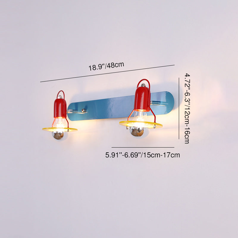 Modern Mid-Century Kids Rectangle Round Iron Acrylic 2-Light Wall Sconce Lamp for Bedroom, Adjustable Wall Light Fixtures, Nursery Decor, Stylish Children's Room Lighting, Contemporary Wall Sconces for Kids, Elegant Acrylic Wall Lamp, Fun and Functional L