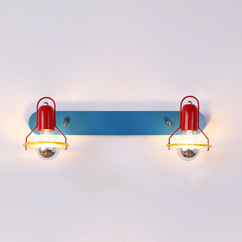 Modern Mid-Century Kids Rectangle Round Iron Acrylic 2-Light Wall Sconce Lamp for Bedroom, Adjustable Wall Light Fixtures, Nursery Decor, Stylish Children's Room Lighting, Contemporary Wall Sconces for Kids, Elegant Acrylic Wall Lamp, Fun and Functional L