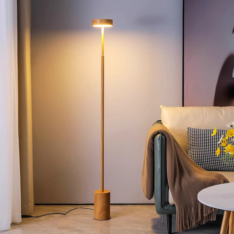 Contemporary Scandinavian Round Iron LED Floor Lamp for Bedroom