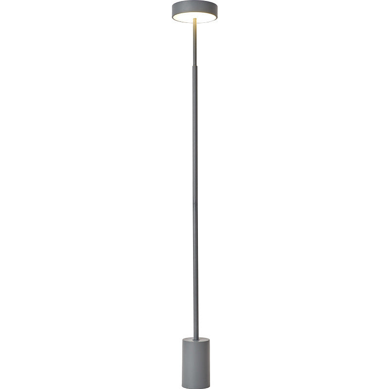 Contemporary Scandinavian Round Iron LED Floor Lamp for Bedroom