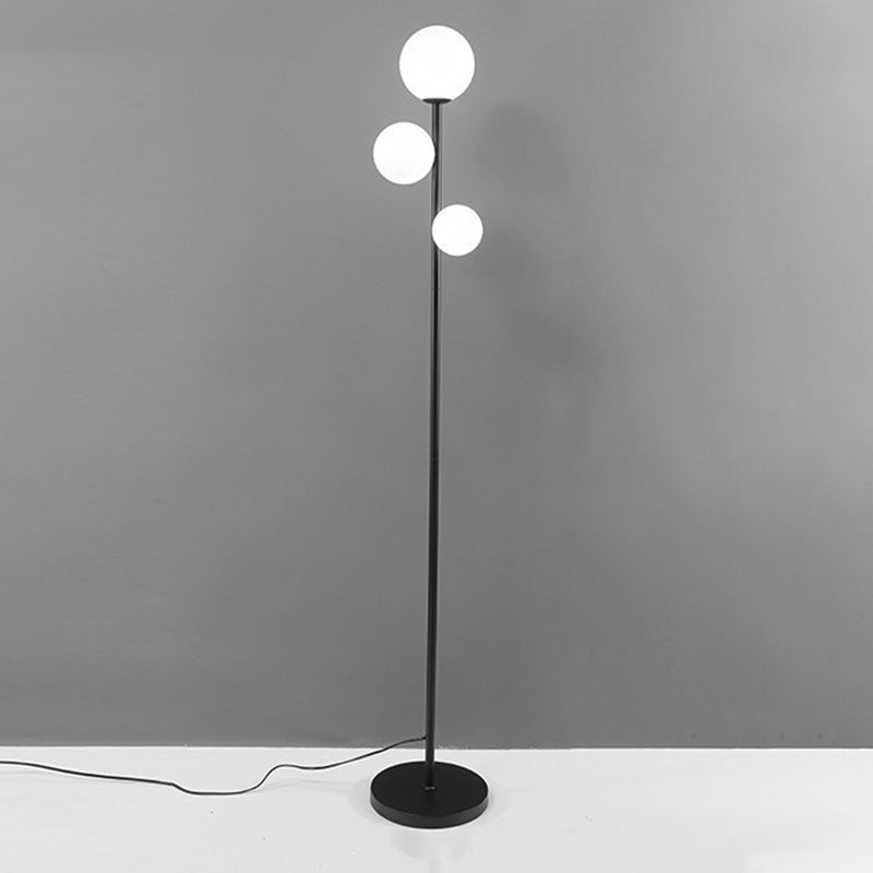 Contemporary Round Ball Acrylic Iron 3-Light Floor Lamp for Bedroom  

Elevate your bedroom decor with this stylish contemporary floor lamp. Featuring a unique round ball design, sturdy iron construction, and beautiful acrylic accents, this 3-light standi