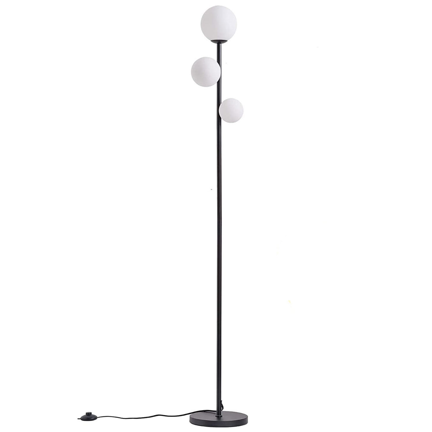 Contemporary Round Ball Acrylic Iron 3-Light Floor Lamp for Bedroom  

Elevate your bedroom decor with this stylish contemporary floor lamp. Featuring a unique round ball design, sturdy iron construction, and beautiful acrylic accents, this 3-light standi