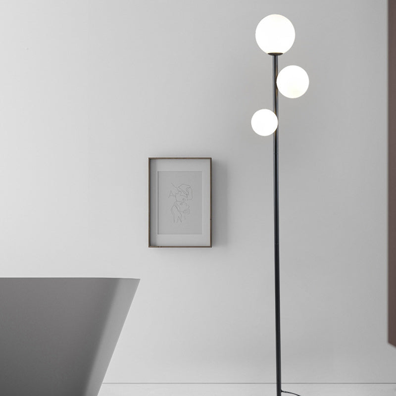 Contemporary Round Ball Acrylic Iron 3-Light Floor Lamp for Bedroom  

Elevate your bedroom decor with this stylish contemporary floor lamp. Featuring a unique round ball design, sturdy iron construction, and beautiful acrylic accents, this 3-light standi