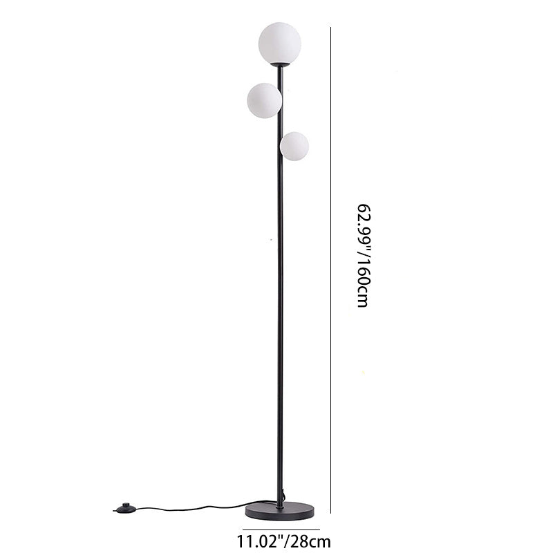 Contemporary Round Ball Acrylic Iron 3-Light Floor Lamp for Bedroom  

Elevate your bedroom decor with this stylish contemporary floor lamp. Featuring a unique round ball design, sturdy iron construction, and beautiful acrylic accents, this 3-light standi