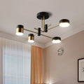 Modern Art Deco Cylindrical LED Semi-Flush Mount Ceiling Light for Living Room