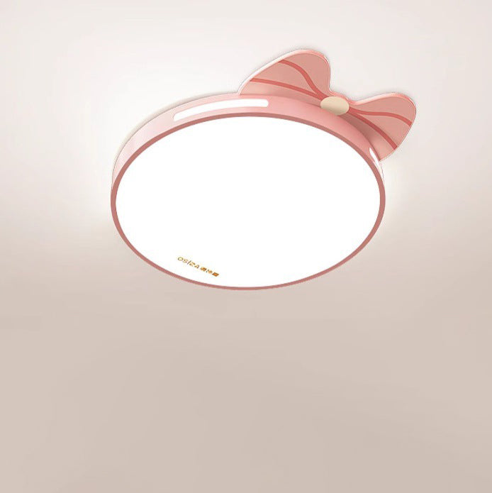 Modern Minimalist Spherical Round Bow Tie Kid Iron Acrylic LED Flush Mount Ceiling Light for Bedroom, Kids Room Lighting, Fixtures, Contemporary Home Decor, Energy-Efficient, Adjustable Brightness, Unique Design, Stylish Lighting Solution, LED Ceiling Lam