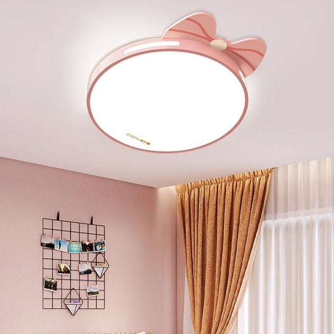 Modern Minimalist Spherical Round Bow Tie Kid Iron Acrylic LED Flush Mount Ceiling Light for Bedroom, Kids Room Lighting, Fixtures, Contemporary Home Decor, Energy-Efficient, Adjustable Brightness, Unique Design, Stylish Lighting Solution, LED Ceiling Lam