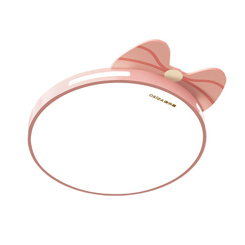 Modern Minimalist Spherical Round Bow Tie Kid Iron Acrylic LED Flush Mount Ceiling Light for Bedroom, Kids Room Lighting, Fixtures, Contemporary Home Decor, Energy-Efficient, Adjustable Brightness, Unique Design, Stylish Lighting Solution, LED Ceiling Lam